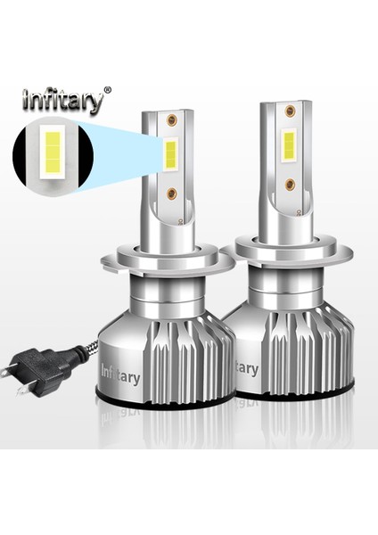 H7 Stili Csp 3570 Çip Infitary Mini Araba H7 H4 LED Farlar Lm 6500K H1 H3 H11 H13 Hb3 Hb4 Hb Buz Diyot Lambası Otomatik Sis Ampul (Yurt Dışından)