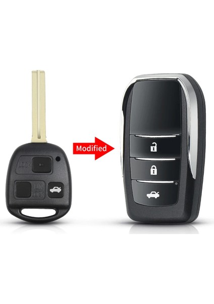 Model A 3 Düğme Stili Lexus Için Keyyou Düğmesi Modifiye Çevirme Araba Anahtarı Kabuk Kılıf Lexus Es Rx Lx Gs IS200 RX300 ES300 LS400 GX460 Toyota Uncut TOY48 Için (Yurt Dışından)
