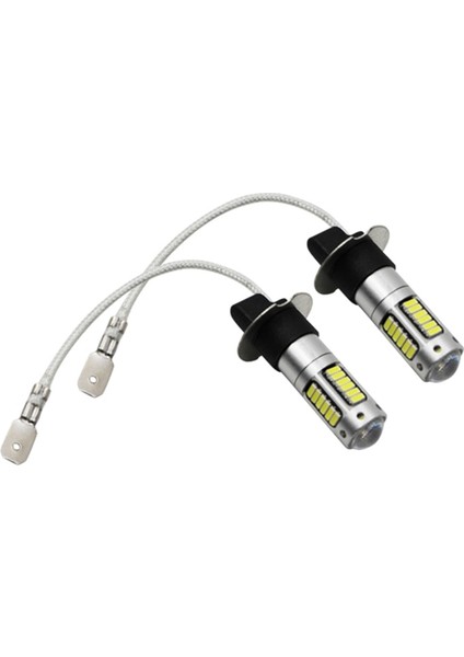 H3 Stili Kırmızı 2 Adet H3 W5W 6500K Beyaz 25W Md Yüksek Güç LED Sis Işık Far Lambaları Ampul Lens Dc 12V Araba Işık (Yurt Dışından) fırsatları