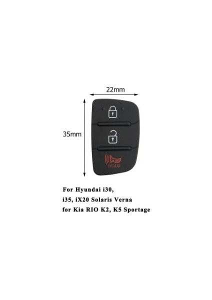 Kırmızı Stil Yedek 3 Düğme Uzaktan Anahtarlık Durumda Lastik Pedi Hyundai I10 I20 I30 IX35 Kia K2 K5 Rio Sportage Flip Anahtar Yeni Parçalar (Yurt Dışından)