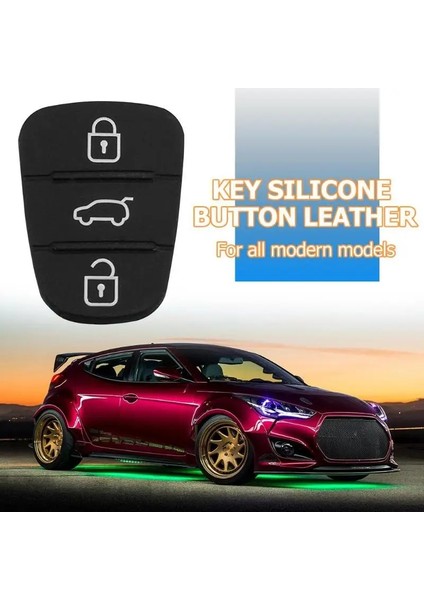 Kırmızı Stil Yedek 3 Düğme Uzaktan Anahtarlık Durumda Lastik Pedi Hyundai I10 I20 I30 IX35 Kia K2 K5 Rio Sportage Flip Anahtar Yeni Parçalar (Yurt Dışından)