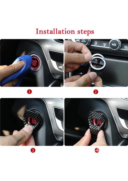 H Tarzı Araba Motoru Çalıştırma Durdurma Anahtarı Düğme Kapağı Dekoratif Oto Aksesuarları Basma Düğmesi Yapışkan Kapak Araba Içi (Yurt Dışından) indirimleri