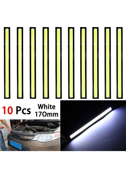 Beyaz Et Araba Styling Çalışma Işıkları 12V Cob LED Drl Sürüş Gündüz Çalışan Işık Şeridi Cob LED Drl Çubuk Çizgili Panel 17CM (Yurt Dışından) fiyatları