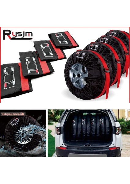 4 Adet Kırmızı 16-20 Inç Tarzı Su Geçirmez Evrensel ve Yedek Lastik Kılıfı Polyester Araba Lastikleri Saklama Çantası Taşıyıcı Oto Lastik Tekerlek Koruyucu Toz Geçirmez (Yurt Dışından) fiyatları