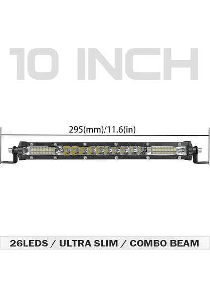 10 Inç Birleşik Işın Stili Süper Ince LED Işık Çubuğu Ombo Işın Tek Sıra LED Bar Offroad Araba Kamyon Için 4x4 Atv Uaz Suv 12V 24V Sürüş Lambası (Yurt Dışından)