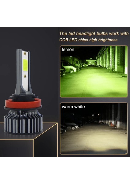 H3 Stili Limon Işığı 2 Adet H1 H3 H4 H7 LED Ampul H8 H11 Hb Hb Araba LED Far Ampülleri 150W Lm 8000K Araba Işıkları Otomobiller 12V Lamba (Yurt Dışından)