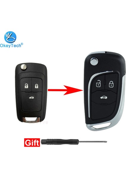 4 Düğme Stili Opel Için Okeytech Modifiye Flip Katlanır Anahtar Kabuk Kılıf Opel Vauxhall Insignia Için Chevrolet Aveo Cruze Orlando Trax HU100 Kesilmemiş Bıçak (Yurt Dışından) modelleri