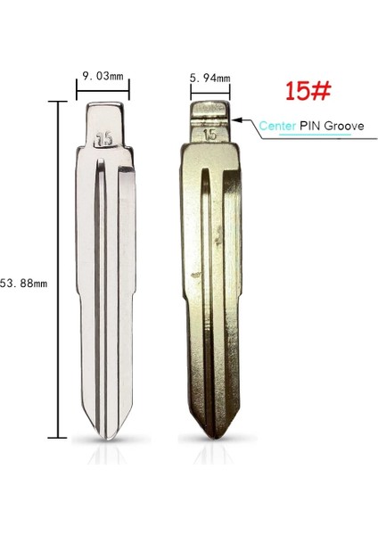 10 Adet No.15 Stil #08#15 #28 #29 #36 #50 #97 #33 #34 Hyundai Tucson Accent Getz Matri Sonata Kia HYN14R Kd Flip Anahtar Bıçak Değiştirme (Yurt Dışından)