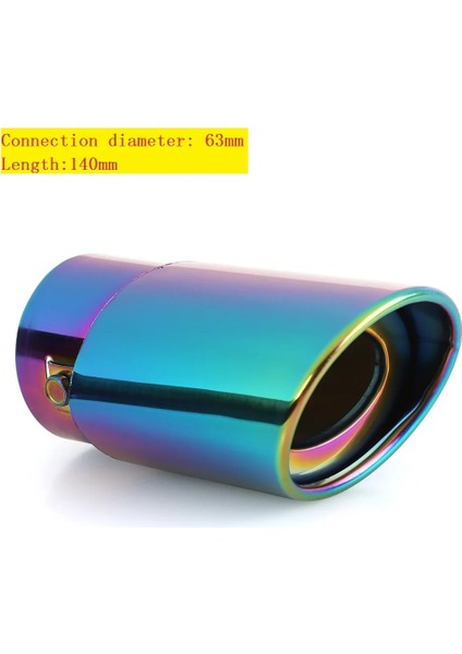 No.4 Tarzı Evrensel Oto Susturucu Susturucu Çift Çıkışlı Araba Egzoz Ucu Paslanmaz Çelik Eğimli Haddelenmiş Kenar Blacksilver Anti-Direnç Repai (Yurt Dışından)