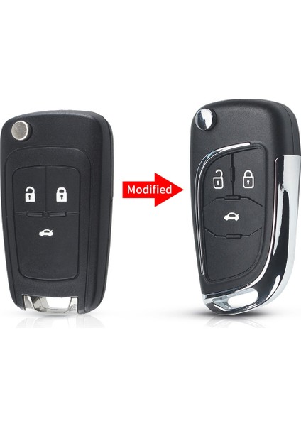 Model 2 Stili Chevrolet Için Keyyou Chevrolet Cruze Aveo Lova Impala Epica Camaro Için Opel Zafira Astra Insignia Modifiye Flip Araba Uzaktan Anahtar Kabuk Kılıf (Yurt Dışından)