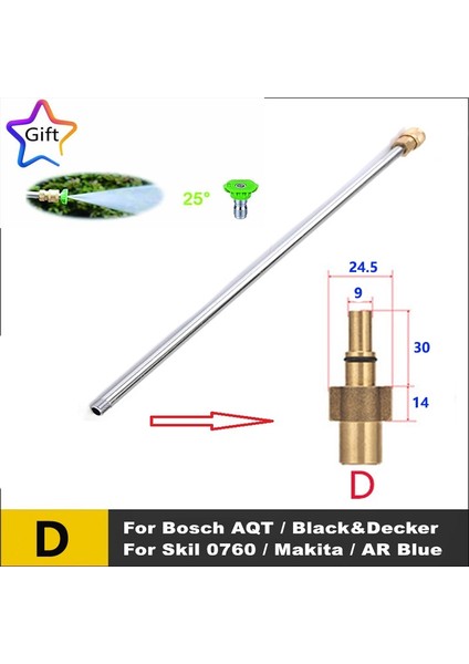 Turuncu Tarzı 21INCH Araba Püskürtücü Uzatma Lance. Karcher Için Farklı Erkek Konu Adaptörü, Lavorbrands Of Yüksek Basınçlı Yıkayıcı Çamaşır Makinesi (Yurt Dışından)