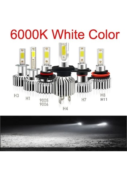 H8 Stili 6000K W Lm Araba LED Far Ampülleri H11 H Hb Hb3 H4 H7 H9 H1 Uzun Far Ampul Sis Lambası D9 Için Mini Far Kiti (Yurt Dışından)