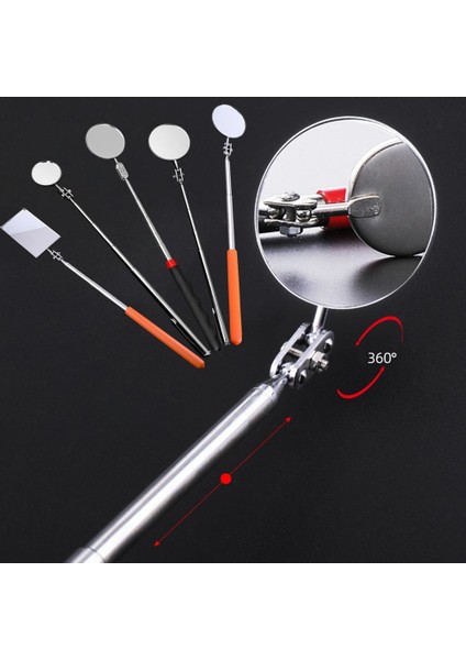 Gümüş Tarzı Yardımcı Geri Çekilebilir Teleskopik Ayna Araba Açısı Teleskopik Uzatılabilir Muayene Aynası Otomotiv Algılama Aracı Ekipmanları (Yurt Dışından) modelleri