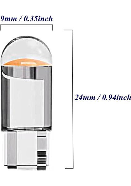 Kristal Mavi Txvso8 Mini T10 LED Beyaz Araba Iç Işıklar 12V W5W Sinyal Lambaları Sarı Gümrükleme Lambaları Kırmızı Dönüş Gövde Ampulleri Araba Aksesuarları (Yurt Dışından)