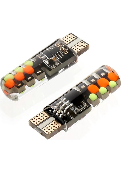Bir Set Rgb Ampul 2020 LED W5W T10 Rgb Gümrükleme Işığı Yeni Evrensel Araba Rgb Cob 12SMDS Uzaktan Kumandalı Renkli Çok Modlu Araba Ampulleri (Yurt Dışından)