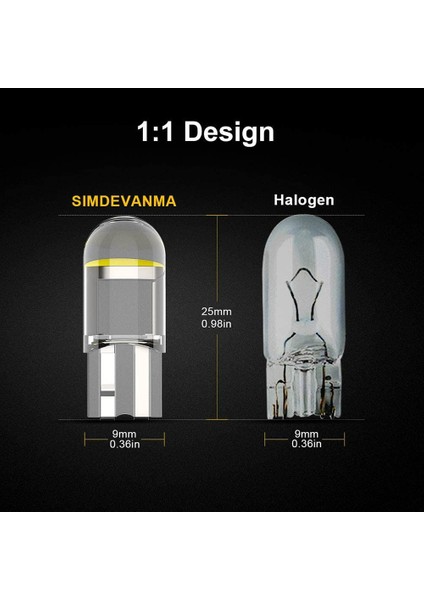 2 Adet Stil Mavi Süper Parlak T10 W5W Ob LED 6000K Araba Kama Park Işık Yan Kapı Ampul Gösterge Lambası Oto Plaka Işıkları (Yurt Dışından) fiyatları