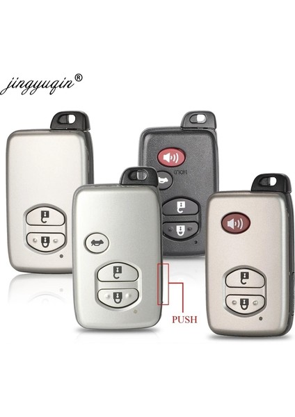 4 Düğme Gümüş Tarzı Jingyuqin Akıllı Uzaktan Anahtar Kutu Düğmeleri Fob Kabuk Toyota Aurion Avalon Landcruiser Camry Highlander Rav4 (Yurt Dışından) fiyatları