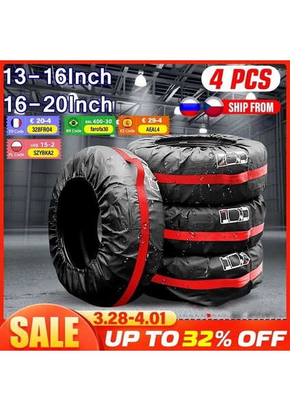 Kumral Tarzı 4 Adet Evrensel Araba Yedek Lastik Kapakları Kılıf Lastikleri Saklama Torbaları Oto Tekerlek Lastikleri Saklama Torbaları Araç Lastiği Su Geçirmez Polyester Çanta (Yurt Dışından) fiyatları