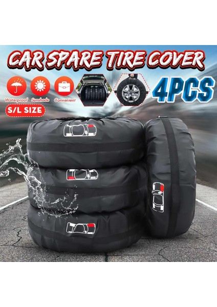 Kumral Tarzı 4 Adet Evrensel Araba Yedek Lastik Kapakları Kılıf Lastikleri Saklama Torbaları Oto Tekerlek Lastikleri Saklama Torbaları Araç Lastiği Su Geçirmez Polyester Çanta (Yurt Dışından) modelleri