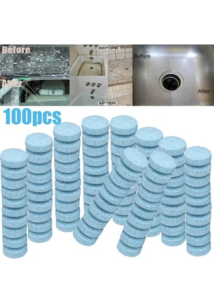 100 Adet Tarzı Adet Araba Katı Temizleyici Efervesan Tabletler Sprey Temizleyici Araba Pencere Ön Cam Cam Temizleme Oto Aksesuarları Yeni (Yurt Dışından)