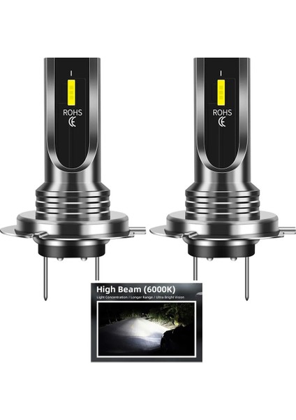 PSX24W Stili 6000K Soğuk Beyaz 2 Adet H7 Motosiklet Far Sis Lam Oto Ampul B4 Araba Parlak Işık 12V LED Aileo Canbus H4 (Yurt Dışından)