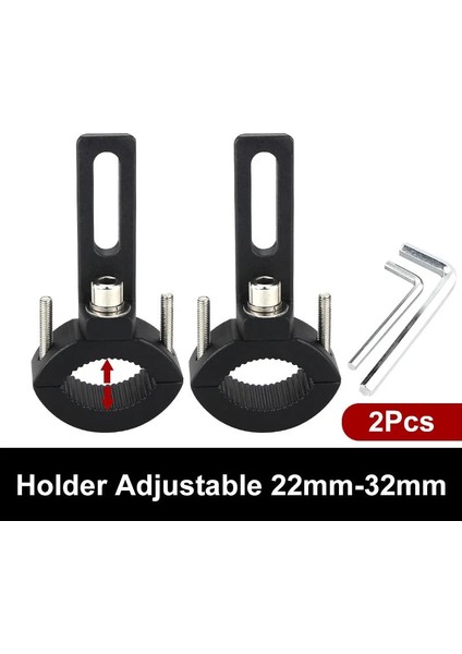 2 Adet 22-32MM Tarzı Motosiklet Far Montaj Braketi Ayarlanabilir Tampon Montaj Kelepçesi LED Işık Braketi Tutucu Desteği Phare Moto (Yurt Dışından)