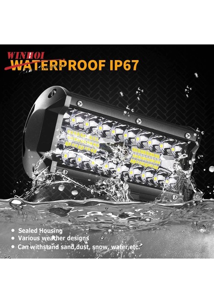2 In 1 Wiring Harnes Style Car LED Light Bar Offroad 4x4 Spotlights Fog Lamp 12V 24V Diode Headlight Truck Farm Tractor Boat Suv Atv Light Barwork Light (Yurt Dışından) indirimleri