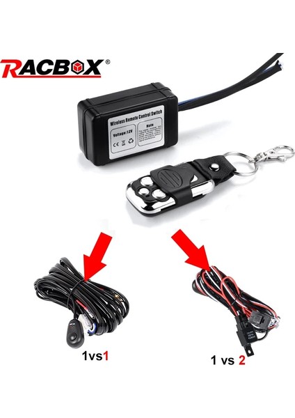1VS1 Dt Kablolama Kiti Stili LED Işık Çubuğu Kablosuz Uzaktan Kumanda Anahtarı Kiti Dc 12V Araba LED Bar Çalışma Işığı Spot Işığı Tel Seti Kamaz Uaz Atv Off-Road 4x4 (Yurt Dışından) fiyatları