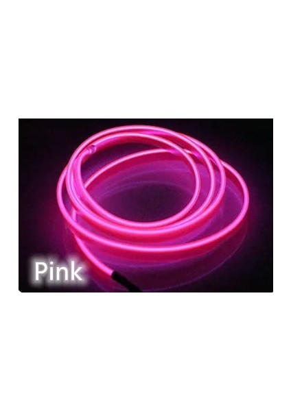 2 Milyon Stili Pembe M Araba Iç LED Dekoratif Lamba El Kablolama Neon Şerit Otomatik Dıy Esnek Ortam Işığı USB Parti Atmosfer Diyodu (Yurt Dışından)