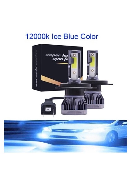 H8 Stili 2side 12000K Buz Muxall Araba Far Ampul H7 H4 H11 H Hb2 Hb3 Hb4 12V Lmk Turbo LED Lamba Işıkları Oto Far Kiti (Yurt Dışından)