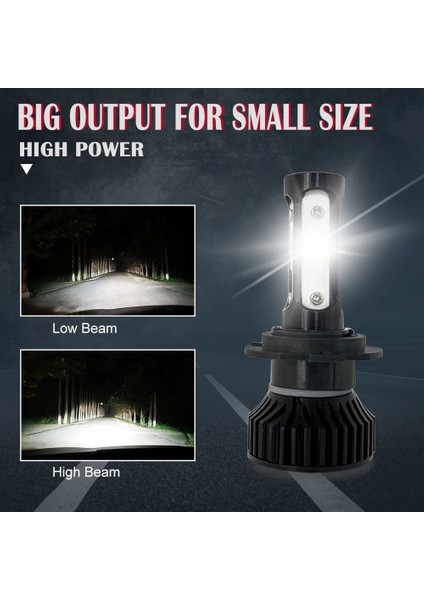 H8 Stili 2side 12000K Buz Muxall Araba Far Ampul H7 H4 H11 H Hb2 Hb3 Hb4 12V Lmk Turbo LED Lamba Işıkları Oto Far Kiti (Yurt Dışından)