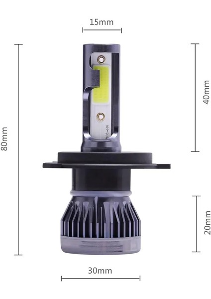 H8 Stili 2side 12000K Buz Muxall Araba Far Ampul H7 H4 H11 H Hb2 Hb3 Hb4 12V Lmk Turbo LED Lamba Işıkları Oto Far Kiti (Yurt Dışından)