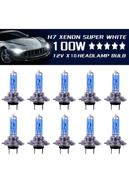 H7 Stili 4 Adet H7 100W 12V Araba Sis Lambası Süper Parlak Araba Far Ampülleri Halojen Ampuller Oto Park Lambası LED Ampüller Araba Aksesuarları (Yurt Dışından)