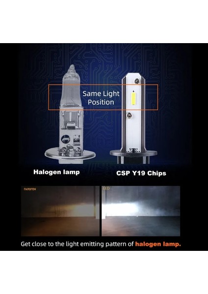 50W 8000LM Tarzı 8000K Bageled Ar Far H4 H7 LED 3000K 4300K ​​6500K 8000K H1 H3 H8 H9 H Hb3 Hb LED Ampul Otomatik Sis Lambası (Yurt Dışından)