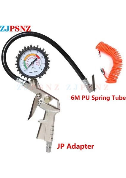 Jp 6m Stili Otomatik Lastik Basınç Göstergesi Basınç Tabancası Tipi Hava Kompresörü Araba Motosiklet Suv Şişirme Pompası Lastik Tamir Aracı (Yurt Dışından)