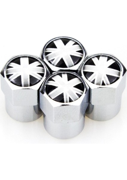 No.2 Tarzı 4 x Metal Tekerlek Lastik Vana Kapakları Mını Cooper Coupe Cabrio One Mını Serisi Için Ingıltere Bayrağı Logo Araba Dekorasyon Aksesuarları Kapakları (Yurt Dışından)