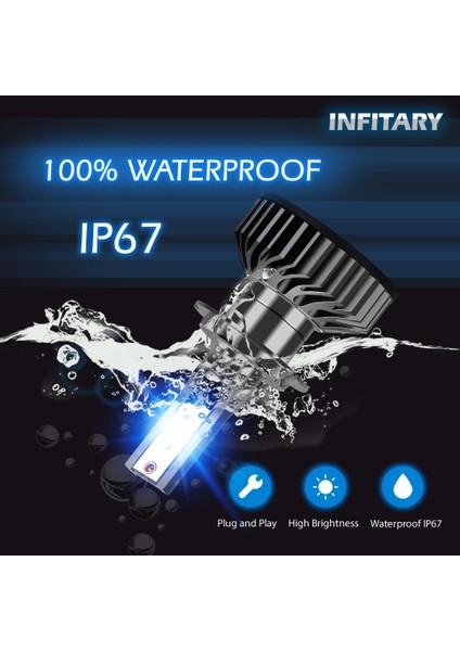 H3 Stili Gloden Infitary H4 H7 LED Far Ampülleri Lk Ze Arabalar Için Otomatik Buz Lambası H1 H3 H11 H13 H Hb3 Hb4 Sis Farları (Yurt Dışından) fiyatları