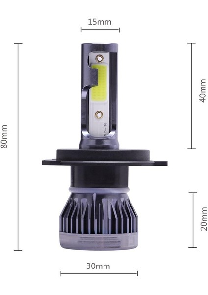 H11 Stili 4yan 6000K 2 Adet LED Mini Araba Far Lm H1 H3 H7 H8 H9 H Hb Hb H4 Hilk 6000K 8000K Otomatik Kafa Lambası Ampul (Yurt Dışından)