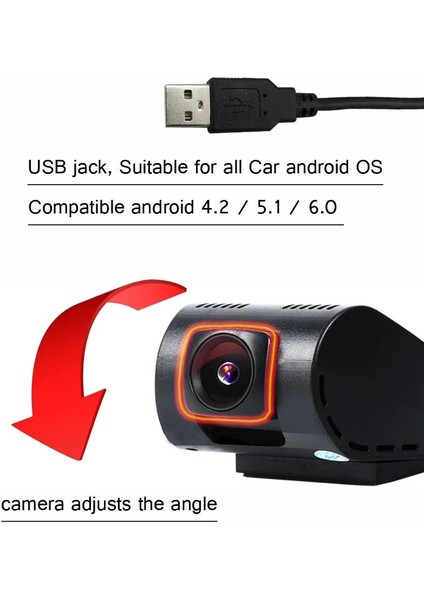 Numara Android Ön Kamera Için Araba Ayna Kaydedici Hd Video Kaydedici USB Araba Dvr Kamera Orijinal Gece Görüş Bellek Tf Kartı 8ggg (Yurt Dışından) fiyatları