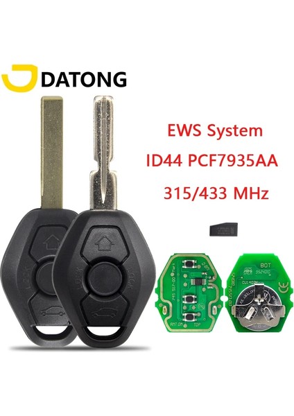 HU92 Çipsiz Stil 315MHZ Datong Dünya Araba Uzaktan Kumanda Anahtarı Bmw E38 E39 E Serisi Mhz IDF7935 Logolu Otomatik Akıllı Anahtar (Yurt Dışından)