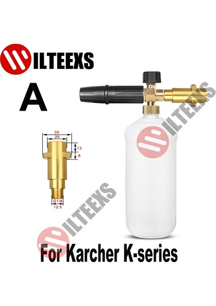 Bir Stil Yüksek Basınçlı Sabun Köpürtücü Kar Köpüğü Mızrağı Karcherboschelitechlavorpenniksinkınterskol Press Için Köpük Nozul Köpük Jeneratörü (Yurt Dışından)