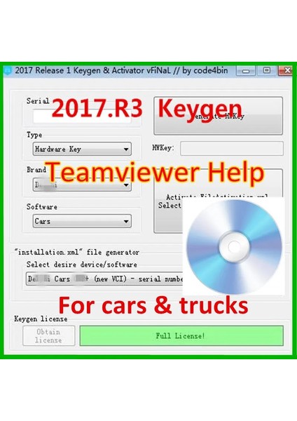 2016 R0 ile Keygen Stili CD Gönder Sıcak! Del R3 Için Keygen Delphis DS150E R3 Aktivatör Keygen Ds 150E Multidiag Anahtar DS150E Arabalar Için Kamyonlar Için (Yurt Dışından)