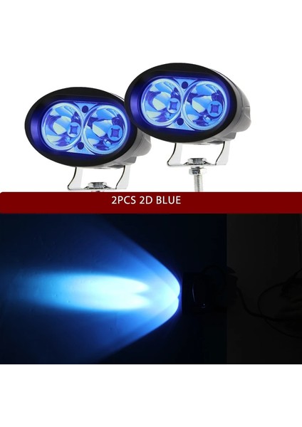 2 Adet 2d Mavi Tarzı Braveway Araba Motosiklet Kamyon Traktör Römork Için LED Farlar Suv Atv Off-Road LED Çalışma Işığı 12V 24V Sis Lambası (Yurt Dışından)