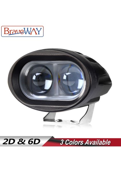 2 Adet 2d Mavi Tarzı Braveway Araba Motosiklet Kamyon Traktör Römork Için LED Farlar Suv Atv Off-Road LED Çalışma Işığı 12V 24V Sis Lambası (Yurt Dışından)
