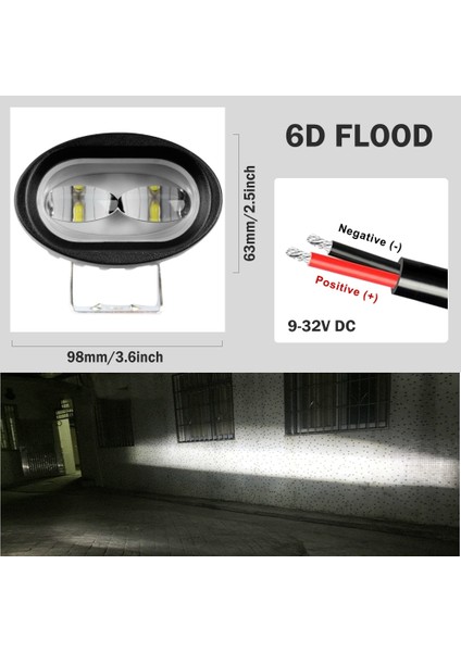 2 Adet 2d Mavi Tarzı Braveway Araba Motosiklet Kamyon Traktör Römork Için LED Farlar Suv Atv Off-Road LED Çalışma Işığı 12V 24V Sis Lambası (Yurt Dışından)
