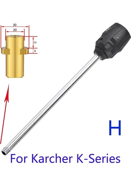 Mavi Stil Roue Basınçlı Yıkama Metal Değnek Su Püskürtme Lance Mızrak Karcher Parkside Stanley Black Decker Için Hızlı Jet Yıkama Memesi (Yurt Dışından)