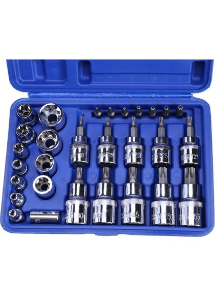 Yeni Kutu Oto Araba Tamir Aletleri Kiti Torx Yıldız Soket Vidalar Bit Set Erkek Kadın E & T Soketler Tornavida Kol (Yurt Dışından)
