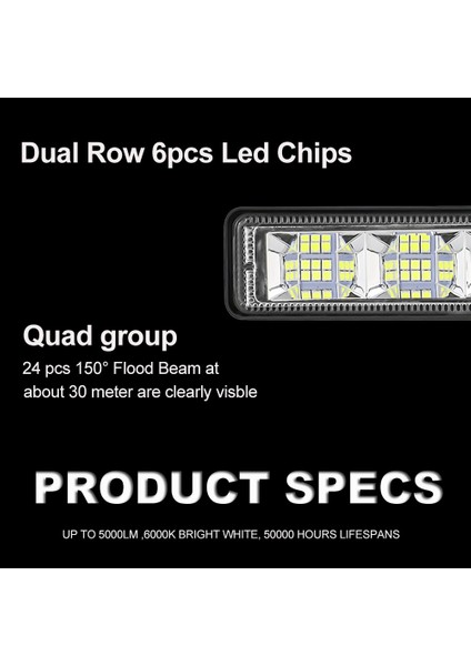 1 Adet 72W Tarzı Araba Işık Montajı LED Sis Farları Off Road 4x4 48W Spot Işın Kamyonlar Için LED Işık Çubuğu Atv Suv Drl LED Spot Işığı Çalışma Işığı Çubuğu (Yurt Dışından) indirimleri