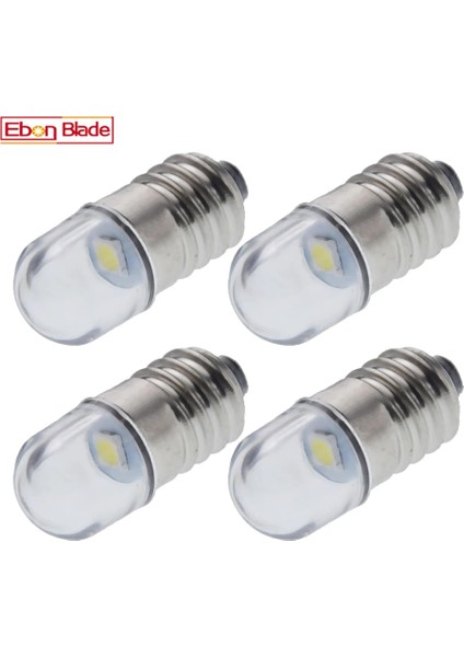 12V Dc Stili Beyaz 4 Adet E10 3V 6V 12V 24V Beyaz LED Ampul Minyatür Vida Yükseltme Lambası Değiştirme El Feneri Torch Bisiklet Dıy Çalışma Mini Işık (Yurt Dışından)