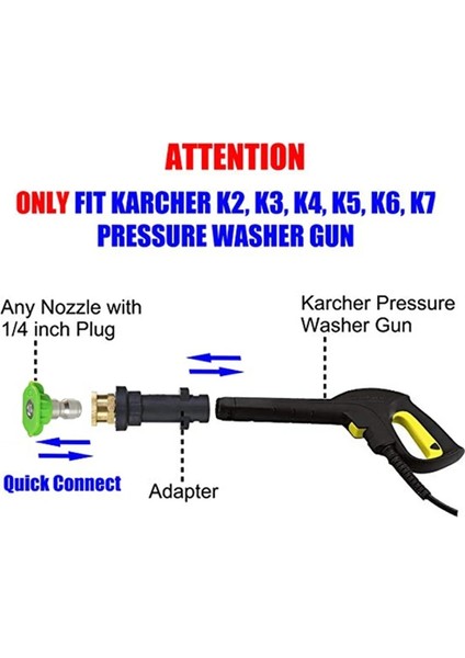 Turuncu Tarzı Karcher Için Yüksek Basınçlı Yıkayıcı K2 K3 K4 K5 K6 K7 Karcher Aksesuarları Karcher Adaptörü Için Meme Püskürtme Tabancası Yıkama Makinesi (Yurt Dışından)